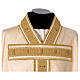 Ivory-coloured silk chasuble with golden Tau cross by Vebi Confezioni s8
