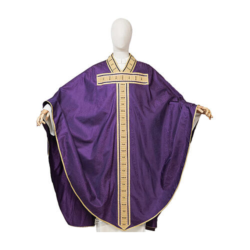 Chasuble soie croix Tau Vebi Confezioni 3