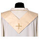 Chasuble soie croix Tau couleur ivoire Vebi Confezioni s9