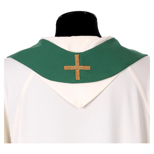 Kasel mit stilisiertem Kreuz aus Nägeln – Goldfadenstickerei  – Vebi Confezioni 16