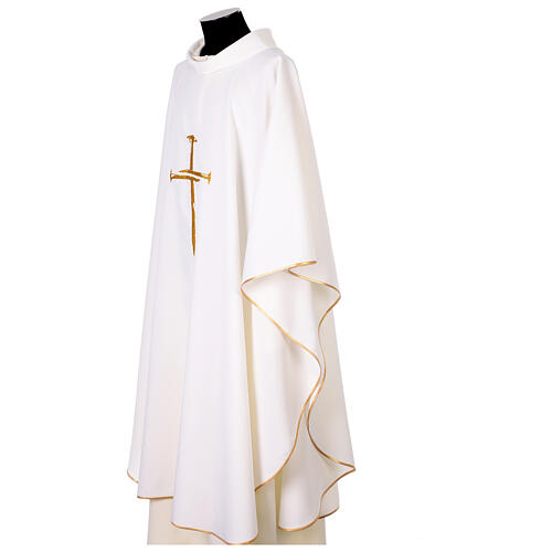 Chasuble with nail cross in golden thread by Vebi Confezioni 10