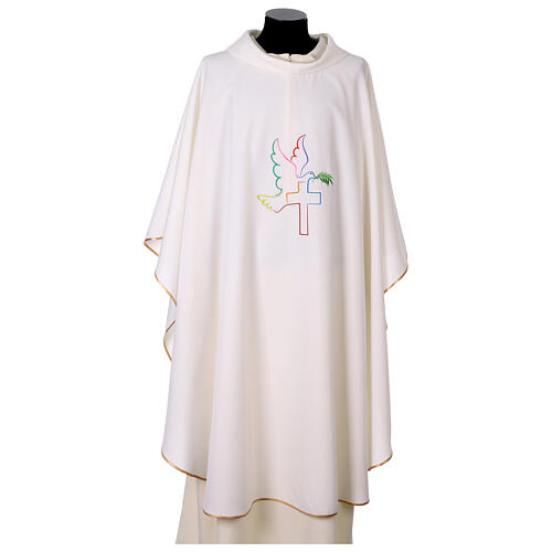 Chasuble colombe paix fil coloré Vebi Confezioni 6