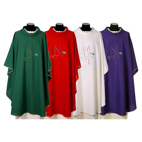 Chasuble Dove of Peace with Colored Thread Vebi Confezioni 1
