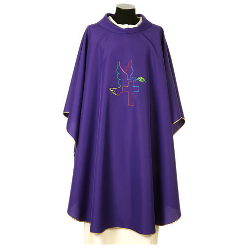 Chasuble Dove of Peace with Colored Thread Vebi Confezioni 8
