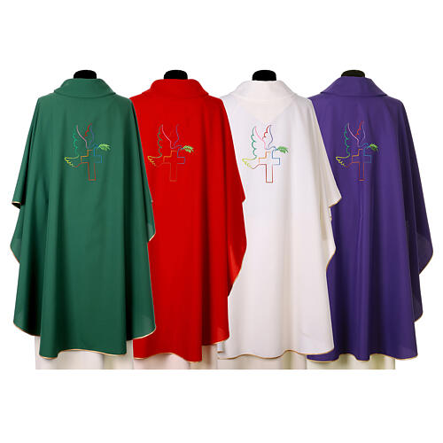 Chasuble Dove of Peace with Colored Thread Vebi Confezioni 11