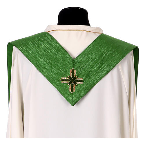 Stuła jedwabno-wełniana z pasmanteryjnymi i aksamitnymi wstawkami, Vebi Confezioni 14