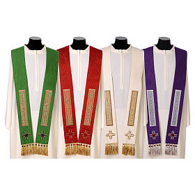 Stole in Silk and Wool with Velvet Trim Inserts Vebi Confezioni