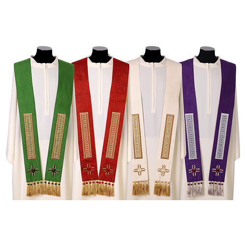 Stole in Silk and Wool with Velvet Trim Inserts Vebi Confezioni 1