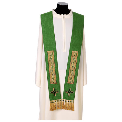 Stole in Silk and Wool with Velvet Trim Inserts Vebi Confezioni 2