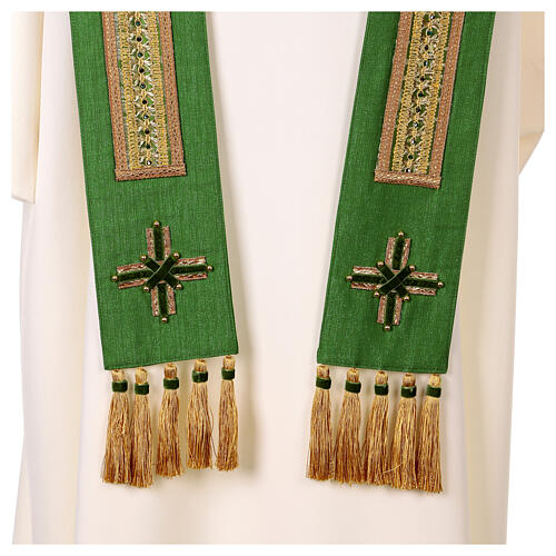 Stole in Silk and Wool with Velvet Trim Inserts Vebi Confezioni 3