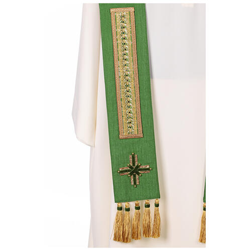 Stole in Silk and Wool with Velvet Trim Inserts Vebi Confezioni 4