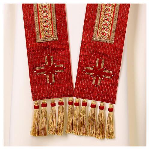 Stole in Silk and Wool with Velvet Trim Inserts Vebi Confezioni 6