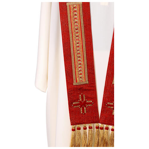 Stole in Silk and Wool with Velvet Trim Inserts Vebi Confezioni 7