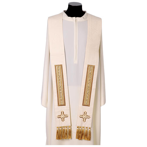 Stole in Silk and Wool with Velvet Trim Inserts Vebi Confezioni 8