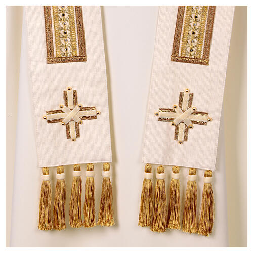 Stole in Silk and Wool with Velvet Trim Inserts Vebi Confezioni 9