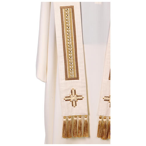 Stole in Silk and Wool with Velvet Trim Inserts Vebi Confezioni 10