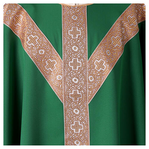 Chasuble by Vebi Confezioni with Italian mosaic Y-shaped galloon 3