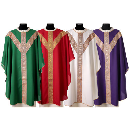 Chasuble Y-shaped galloon mosaic Italian Vebi Confezioni 1