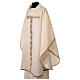 Premiere Chasuble in silk damask with Tau stole and colored crystals - Vebi Confezioni s5