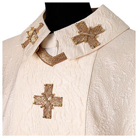 "Première" chasuble in silk damask with genuine crystals by Vebi Confections