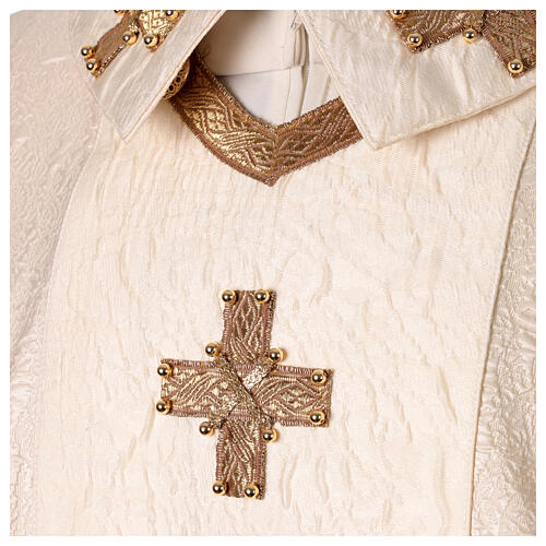 "Première" chasuble in silk damask with genuine crystals by Vebi Confections 5