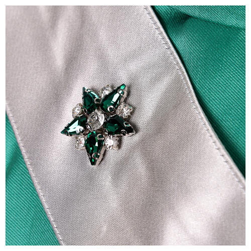 Chasuble of 100% silk with crystals and trimmings, "Première" collection by Confezioni Vebi 7