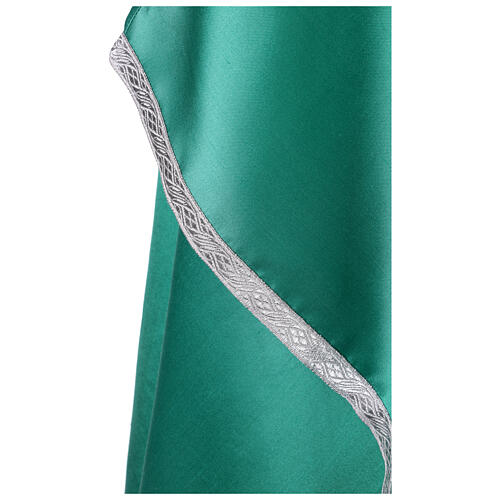 Casulla 100% seda con cristales y pasamanería línea Première Confezioni Vebi 4