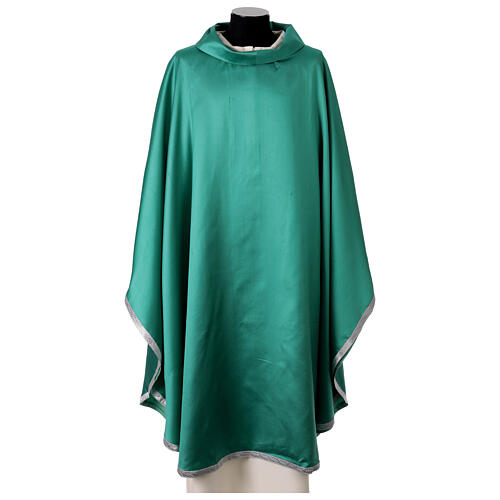 Chasuble 100% soie avec cristaux et passementerie gamme « Première » Vebi Confezioni 9
