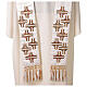 Silk stole with multicolour cross trim and crystals - "Première" Collection by Confezioni Vebi s2