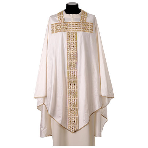 Chasuble 100% Silk with Golden Stole Vebi Confezioni Premiere Line 1