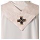 "Première" chasuble in 100% silk, lurex and trim with crosses and crystals by Vebi Confezioni s13