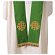 Stolone sacerdotale poliestere ricamo dorato croci s3