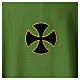 Polyester chasuble with golden cross embroidery and velvet appliqué s3