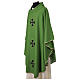 Polyester chasuble with golden cross embroidery and velvet appliqué s5