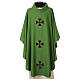 Chasuble polyester croix brodée dorée application en velours s2