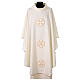 Polyester Chasuble with Golden Embroidered Crosses and Velvet Applique s8