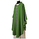 Chasuble polyester galon motif géométrique croix noir et or s4
