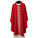 Chasuble polyester galon motif géométrique croix noir et or s5
