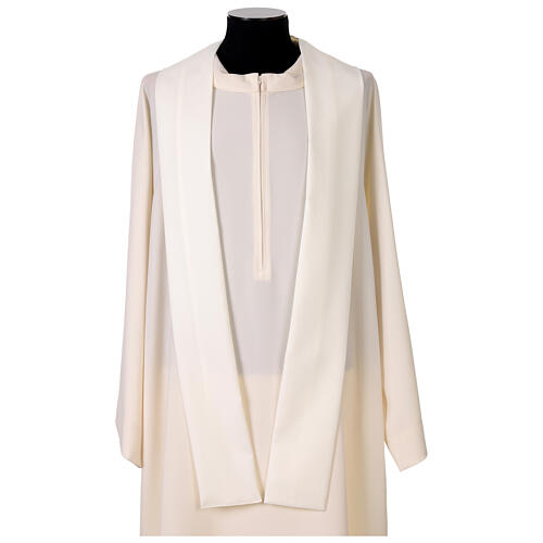 Chasuble polyester galon broderie géométrique bleu et azur 5