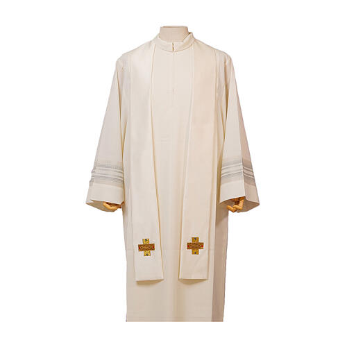 Chasuble ovale en satin de soie Christ Miséricordieux peint à la main Vebi Confezioni 4