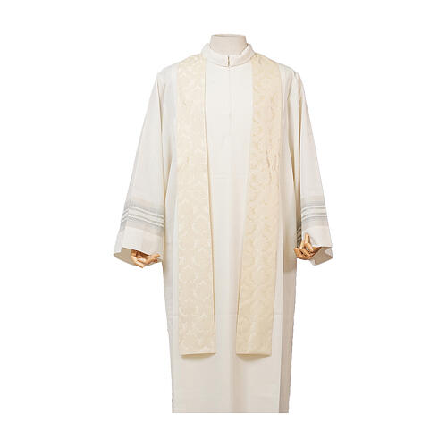 Polyester chasuble with reversed ring collar and hand-painted Good Shepherd oval by Vebi Confezioni 12