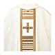 Polyester chasuble with reversed ring collar and hand-painted Good Shepherd oval by Vebi Confezioni s6