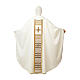 Polyester chasuble with reversed ring collar and hand-painted Good Shepherd oval by Vebi Confezioni s8