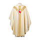 Polyester chasuble with reversed ring collar and hand-painted Good Shepherd oval by Vebi Confezioni s9
