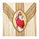Polyester chasuble with reversed ring collar and hand-painted Good Shepherd oval by Vebi Confezioni s11