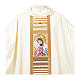 Polyester Chasuble with Reversed Ring Collar and Hand-Painted Good Shepherd Oval by Vebi Confezioni s5