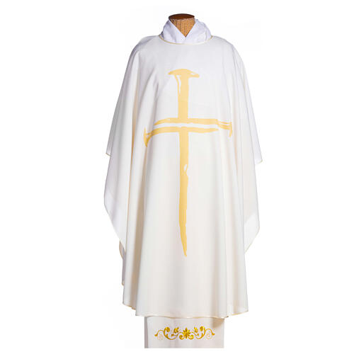 Digital print chasuble with cross nail, crew neck, by Vebi Confezioni 4