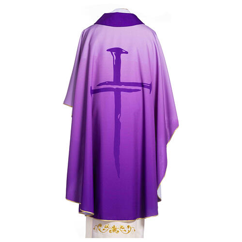 Digital print chasuble with cross nail, crew neck, by Vebi Confezioni 5