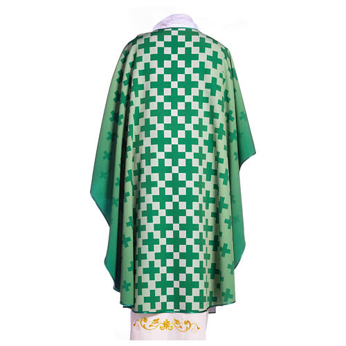 Neckline chasuble with thousand crosses digital print in lightweight microfibre by Vebi Confezioni 5