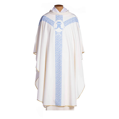 Casulla Mariana con impresión digital y cuello redondo Vebi Confezioni 1